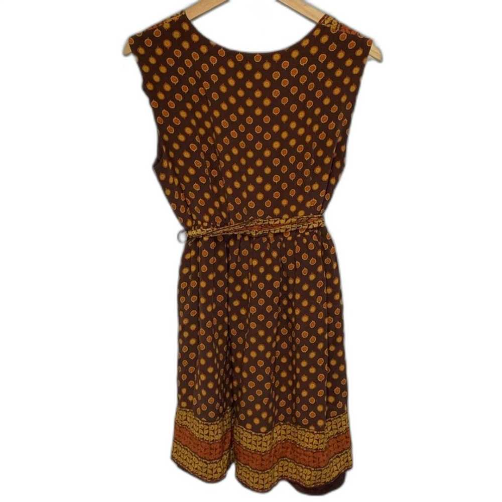 Anna Sui for Target Orange Yellow Brown Silk Boho… - image 5