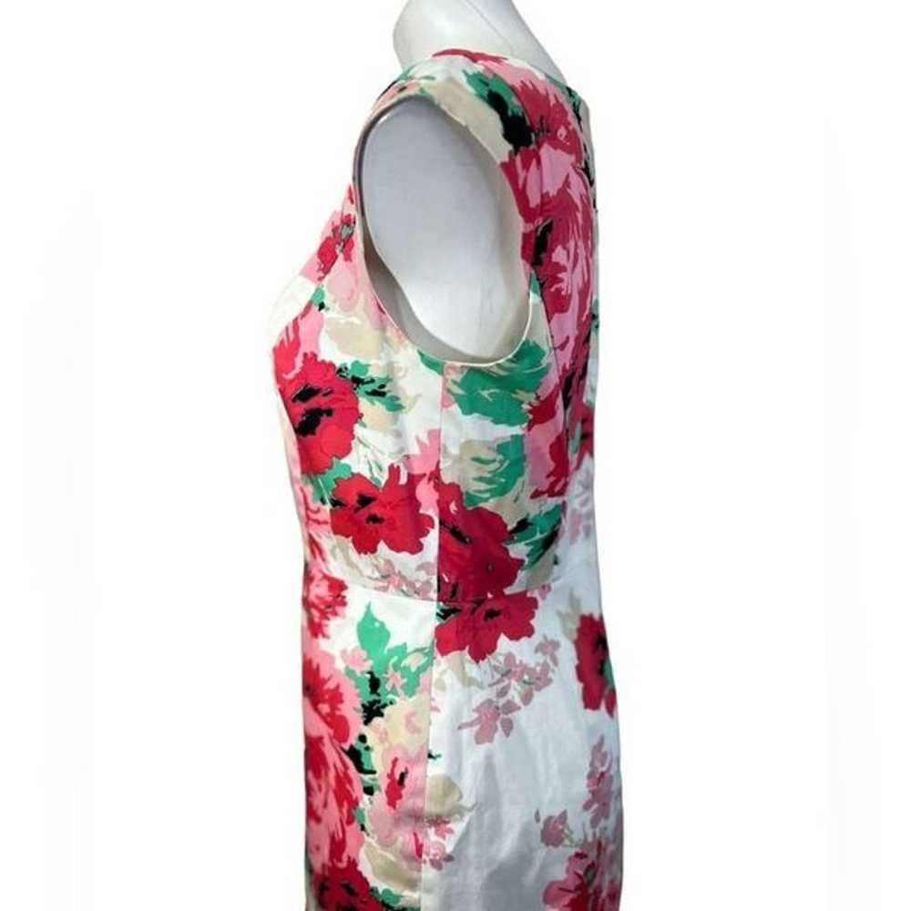Ann Taylor dress size 8 pink multicolor floral sl… - image 3
