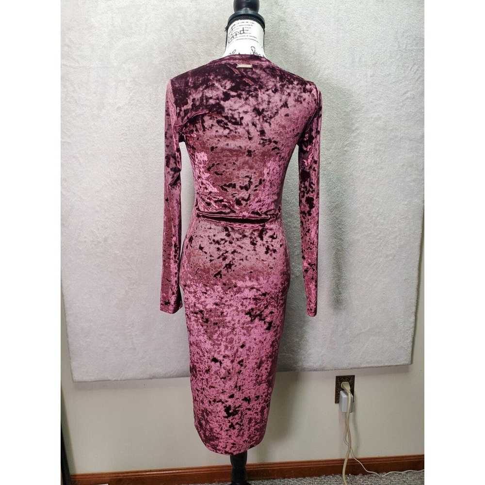 Michael Kors Bodycon Dress Womens Small Maroon Ve… - image 2