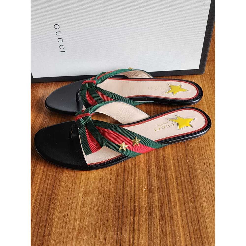 Gucci Leather flip flops - image 2