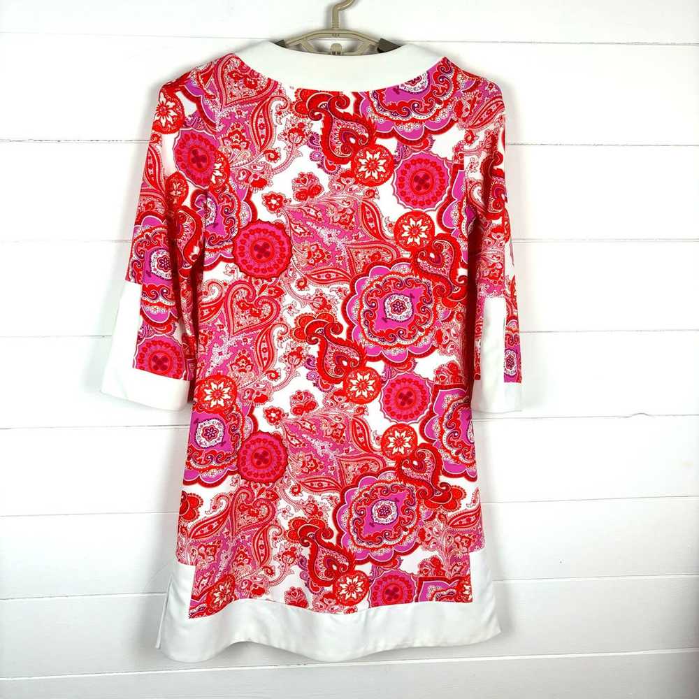 Jude Connally Holly Dress red pink paisley Small … - image 2