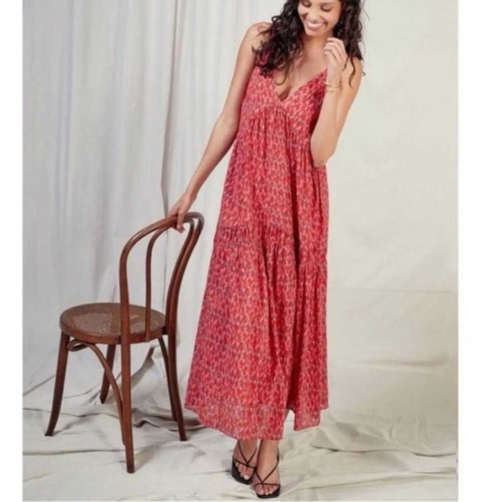Joie NWT Bondin Printed Cotton Maxi Dress abstrac… - image 1