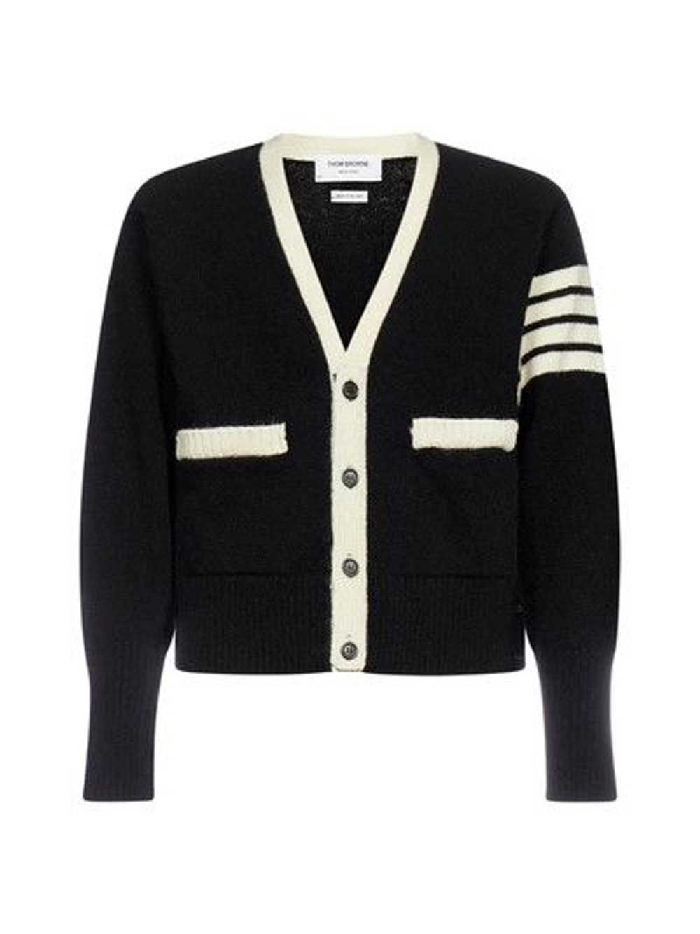 Thom Browne RARE- BLACK Mohair Tweed Jersey Stitc… - image 1