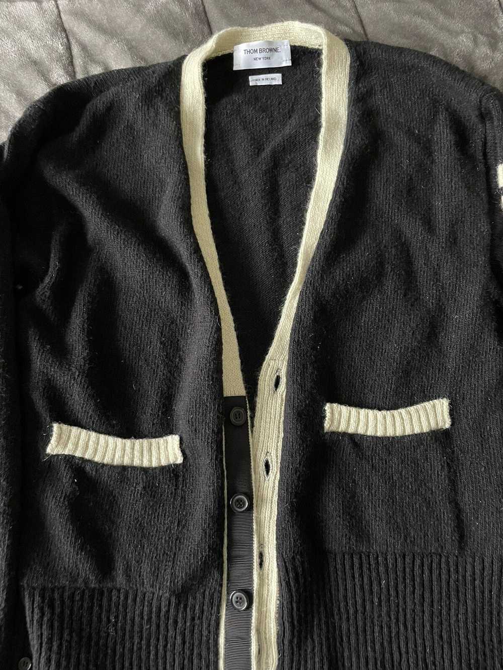 Thom Browne RARE- BLACK Mohair Tweed Jersey Stitc… - image 5